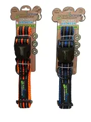 Dog Collar Reflective, Comfortable Air Mesh; GreenBone Brand Size M/L (15”-23”)