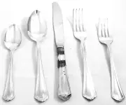 KNIGHTSBRIDGE Heritage Silver-Plated 5 Piece Place Setting NEW NEVER USED Canada