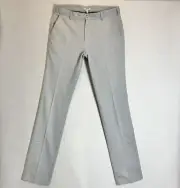 Men’s Peter Millar Khaki Pants Sz 33 x 36 Flat Front Stretch Grey
