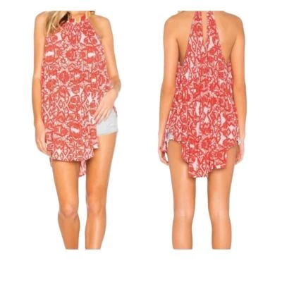 Free People Mimi Linen Blend Sleeveless Flowy Tank Top Womens XS NWT