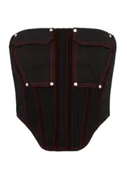 Dion Lee Hongbao Stretch-cotton Corset top - Black - 12 (UK16 / XL) 12 (UK16 / XL)