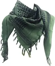 [WOLMIK] 100% Cotton Military Shemagh Tactical Desert Keffiyeh Head Neck Scarf Wrap