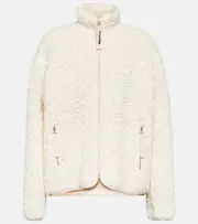 [Jil Sander] Jil Sander Faux fur-trimmed cotton jacket AU 8 white