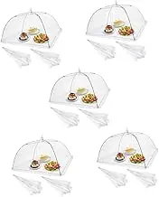 Amosfun 5sets Easy to Open and Fold Mesh Food Tent Large Size Fly Screen Food Cover Table Food Covers Food Cover Tent for Picnics Camping Food Cover 2pcs*5