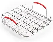 Instant Vortex Official Grill and Lifting Rack with Skewers, 6-Piece Set, Stainless Steel, Ideal for Cooking, Roasting, Baking, and Cooling, Compatible with 6-Quart & 10-Quart Vortex Air Fryers