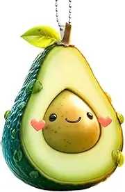 [Generic] Avocado Acrylic Keychain, Charm Avocado Pendant, Key Decoration Handbag Pendant - 2D Avocado Shaped Handbag Pendant Keychain, Backpack Charm, Healthy