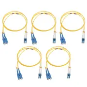 5Pcs 3.3Ft Single-Mode Duplex Fiber Optic Patch Cable LSZH LC to SC