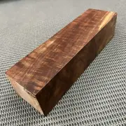 CW209 Curly Claro Walnut Billet Block Carving Craft Knife Handle Game Call 10.5"