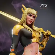 Marvel Magik Fan Art Resin Statue Pro Painted 1/4 Scale - Made To Order (ATV)