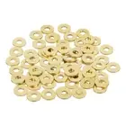 110Pcs Brass Flat Washer, M3 3 x 8 x 1mm Fenders Washers Assortment