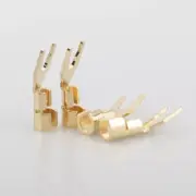 4PCS Gold Plated Copper Y Spade Plug HiFi Audio Speaker Cable Terminal Connector