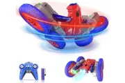 Double-Sided Mini Remote Control Stunt Car, 360° Rotation 4WD Off-Road Toy Car with Headlight for Indoor Outdoor