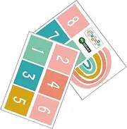 JOINPAYA 1 Set Children's Play Floor Stickers Hopping Game Decal Game Floor Decal Floor Sticker Cartoon Grid Game Stickers Rainbow Floor Decals Creative Lattice Floor Sticker PVC