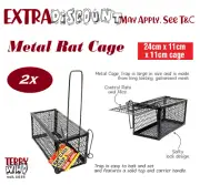 2x Au Rat Cage Trap Animal Pest Rodent Mice Mouse Control Live Bait Catch