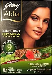 Godrej Abha Herbal Black Henna younger look for all unisex(10g X 5)