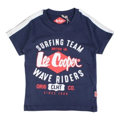 Shirt Boy Sleeves Courtes. Blue Color Marine. Lee Cooper 7, 4-14 Years