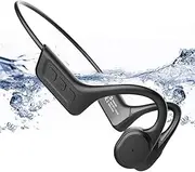 SANOTO Swimming Headphones, IPX8 Waterproof Headphones Swimming, Bone Sound Headphones Bluetooth 5.3, 32GB MP3, Reminder Point, for Swimming, Running, Cycling