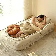 Lazy Sofa, Pet Bed, Large Dog Kennel, Bedroom Tatami, Foldable Single Small Sofa Bed, Sleeping and Laying.(White)