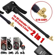 2 in 1 Chuck Nozzle for US 7.8mm 5/16-32NPT Schrader FR Presta Fine Thread Tyre