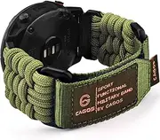 CAGOS Paracord Bands Compatible with Garmin Fenix 5X/Fenix 6X/Fenix 6X Pro Sapphire/Fenix 7X/Fenix 7X Sapphire Solar/Fenix 3/Tactix Delta Charlie, Garmin Quickfit 26 Watch Band Rugged Nylon Sport