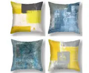 P20 4PCS 45*45cm Home Furnishing Short Plush Hugging Pillowcase Geometric Abstract Pillowcase Pillowcase Printing Cushion Cover Decoration