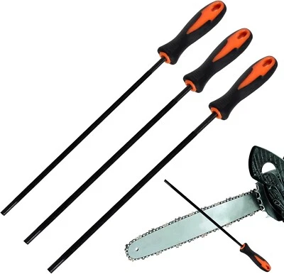 3 PCS Chainsaw File Chainsaw Sharpener Chain Sharpening round Files Chainsaw ...
