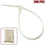 300 Pcs 6" Nylon Tie Cable Zip Ties Wire Management Cord Cable Organizer Clear