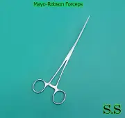 MAYO-ROBSON Forceps 8.25" Longitudinal Serration Curved