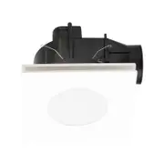 Mercator 240mm White Plug-In Square Exhaust Fan with Tri-Colour LED Light