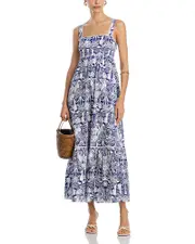 The White Lotus x Aqua Palm Print Maxi Dress - Exclusive