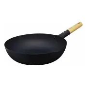 Takumi Premium Magma Plate Cast Iron Wok - Made in Japan - 28cm