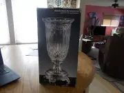 RZ MICHELLE ELECTRIC HURRICANE LAMP 24 % LEAD CRYSTAL SILVER PLATED BASE NIB