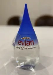 Evian Millenium 1 Litre Spring Water Glass Bottle