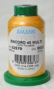 ISACORD 40, Universal Machine Embroidery Thread, 1000m, Colour 9925 Variegated