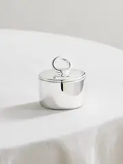 [Christofle] Christofle - Vertigo Silver-plated Sugar Bowl - One size One size Silver