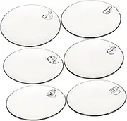 WEKADRIN 6pcs Japanese Ceramic Food Plates Multifunctional Dinnerware for Salad Appetizers and Main Dishes Stylish Black Trim Design for Home Restaurant and Parties