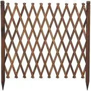 DEFGHIJ Fence Wood Fence Grid Decoration Telescopic Fence Panel Guardrail Outdoor Garden Trellis Garden Fence Pet Fence(H94cm)