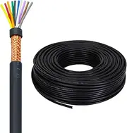 10-Core Oxygen-Free Copper Shielded Cable 0.5-2.5mm² Double Foil+Braided Shield Electrical Wire 30~200FT Industrial-Grade Electronic Wire For High-Density Signal & Power Transmission(30FT(10M),0.5mm²-