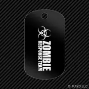 Zombie Response Team Keychain GI dog tag engraved many colors #2