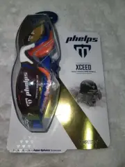 Michael Phelps XCEED Swim Goggles Titanium Lens Orange / Blue Anti Fog Mirrored