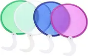 Gatuida 4pcs Mini Fabric Folding Fan Paper Hand Fan Folding Foldable Small for Portable Paper Hand Crafting Fabric Collapsible Style Colorful Shape Party Manual Supplies Cloth