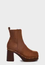 Cognac See The World Platform Boots