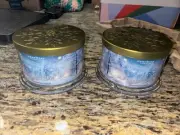 HomeWorx by Harry Slatkin Yuletide Glow Candles 18 oz 4 Wick Set of 2 NEW