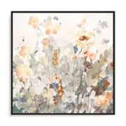 Artey | October Garden - Framed Canvas - Black Frame - 84 x 84cm