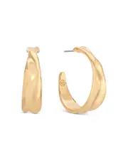 Ettika Liquid Lux 18K Yellow Gold Plated Hoop Earrings, 1.2 diameter