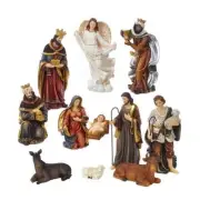 Kurt S. Adler N1018 8.5 in. Poly Nativity Table Set 11 Piece