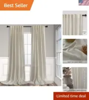 Versatile 104-Inch Light Filtering Curtains - 2 Panel Linen Drapes for All Rooms