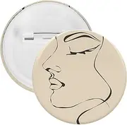 [RTSEBVN] Badge Button Pin Personalized Female Facial Lines Brooch Decor Cute Badge Pins for Backpacks Gifts Clothes