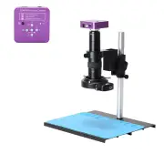 4K 51MP HDMI USB Industrial Digital Video Microscope Camera Monocular 180X Zoom C-Mount Lens For PCB Phone Repair Solder