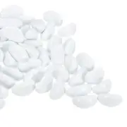 Ceramics Beads, Flat Ceramics White Iridescent 0.43 to 0.98 Inch Pebbles